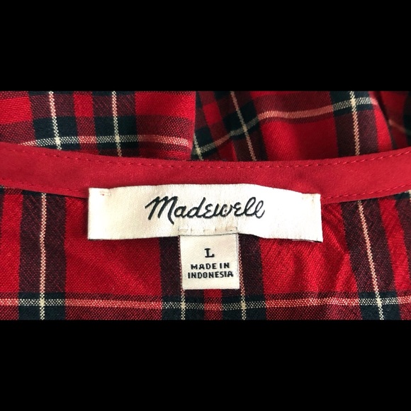 Madewell plaid swing top size large - Picture 4 of 6